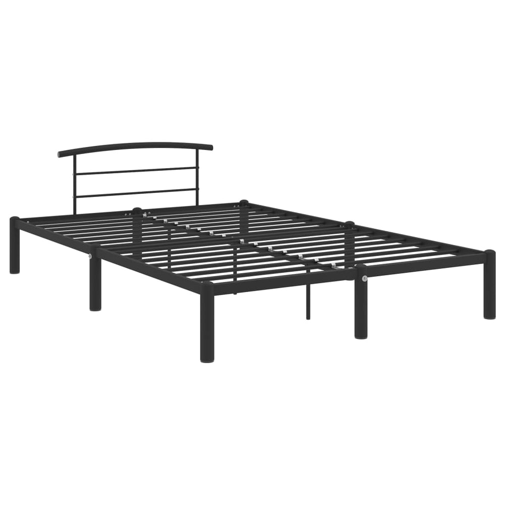 vidaXL Bed Frame Black Metal 160x200 cm