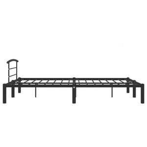 vidaXL Bed Frame Black Metal 160x200 cm