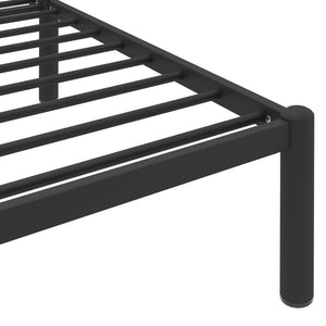 vidaXL Bed Frame Black Metal 160x200 cm
