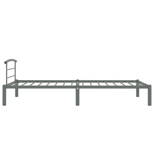 vidaXL Bed Frame Grey Metal 90x200 cm