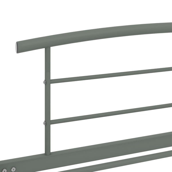 vidaXL Bed Frame Grey Metal 90x200 cm