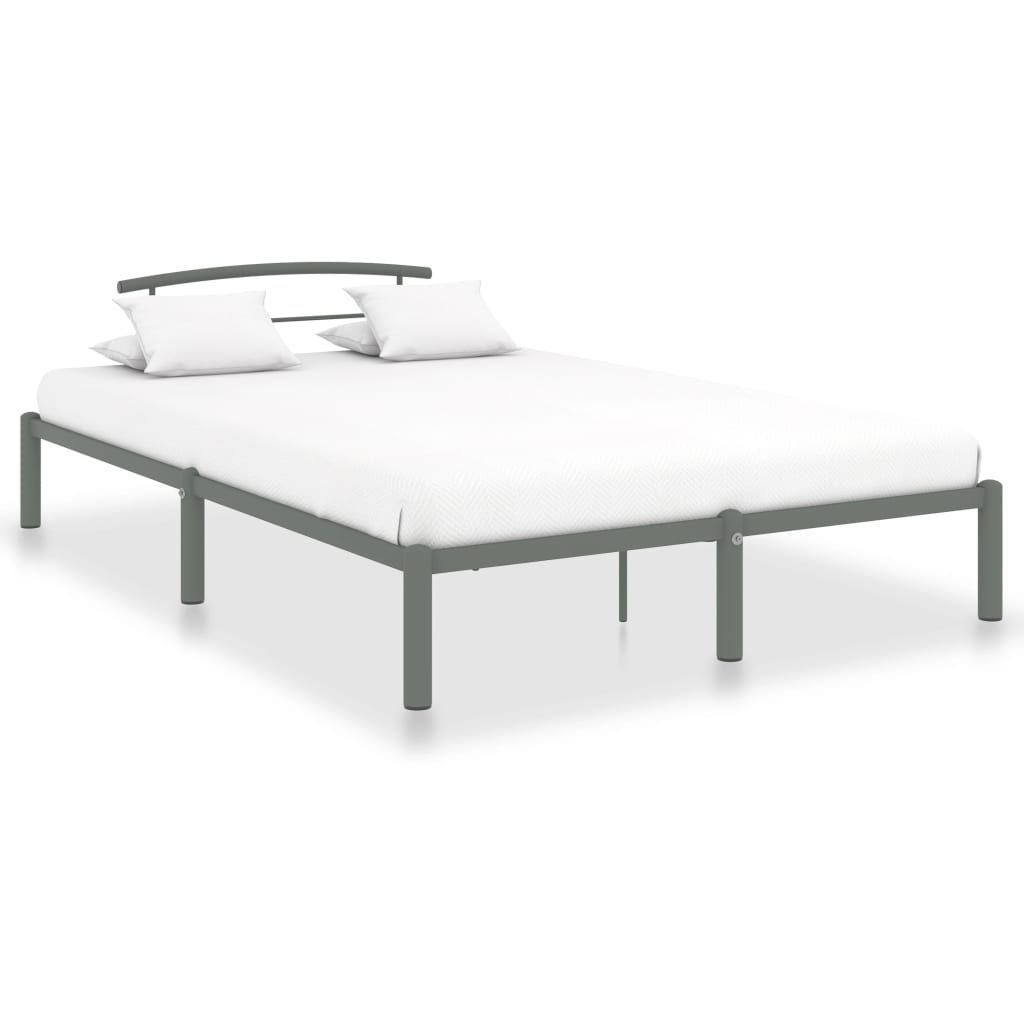 vidaXL Bed Frame Grey Metal 120x200 cm