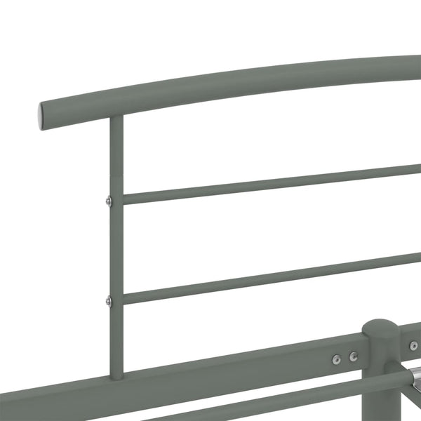 vidaXL Bed Frame Grey Metal 120x200 cm