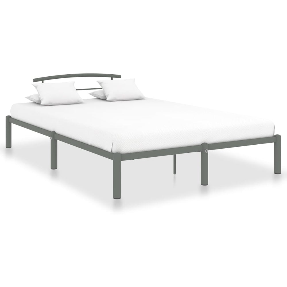 vidaXL Bed Frame Grey Metal 160x200 cm