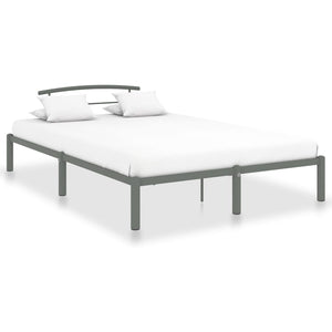 vidaXL Bed Frame Grey Metal 160x200 cm