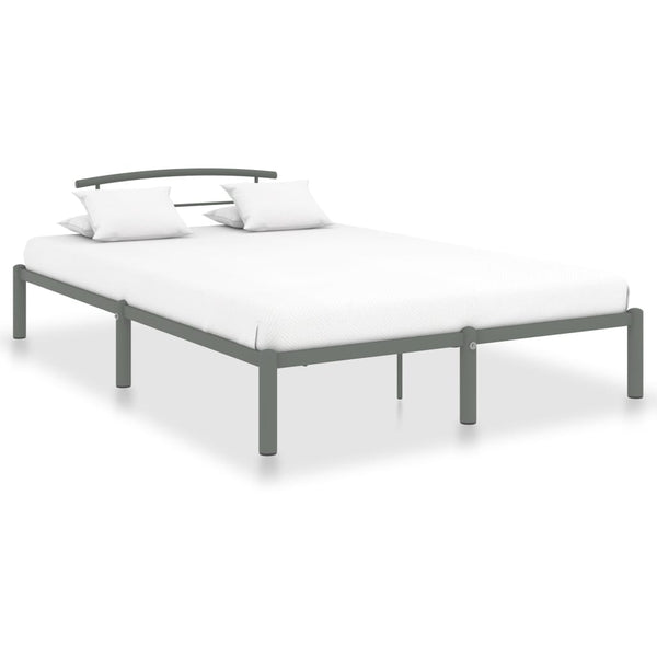 vidaXL Bed Frame Grey Metal 160x200 cm
