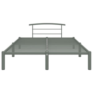 vidaXL Bed Frame Grey Metal 160x200 cm