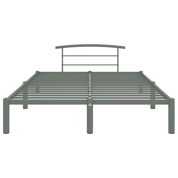 vidaXL Bed Frame Grey Metal 160x200 cm