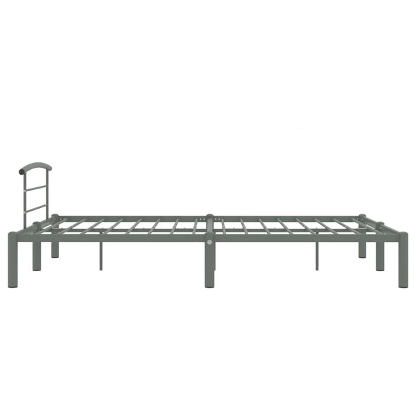 vidaXL Bed Frame Grey Metal 160x200 cm