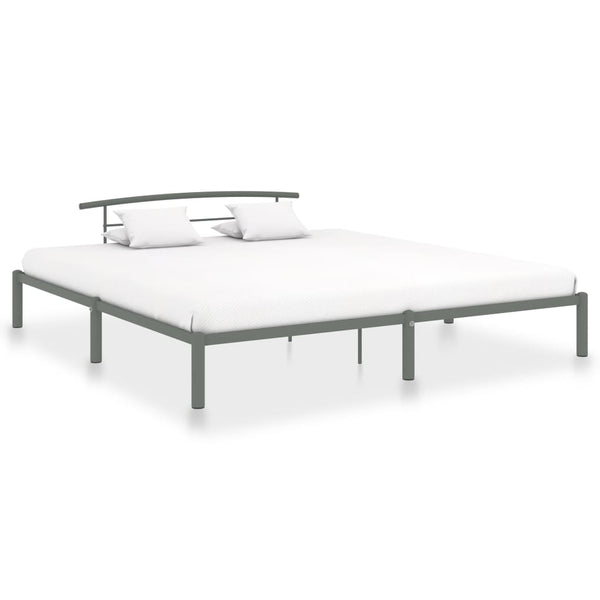 vidaXL Bed Frame Grey Metal 180x200 cm