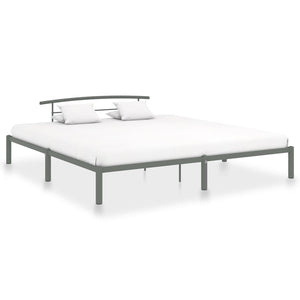 vidaXL Bed Frame Grey Metal 180x200 cm