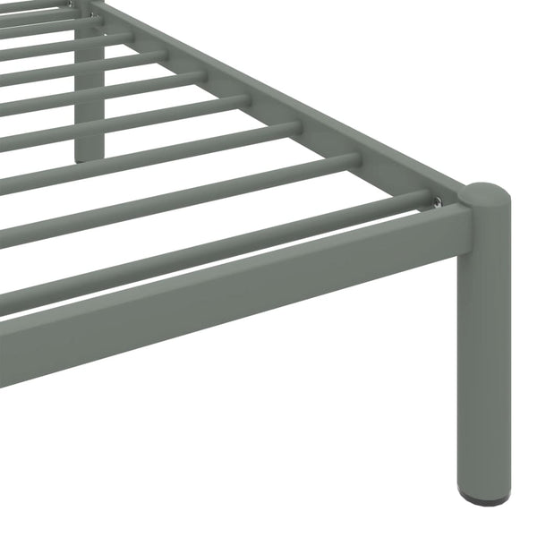 vidaXL Bed Frame Grey Metal 180x200 cm