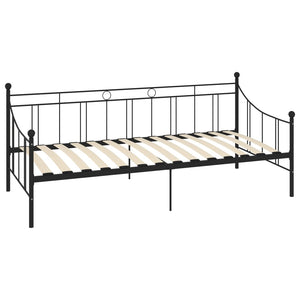 vidaXL Day Bed Frame Black Metal 90x200 cm