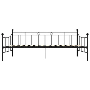 vidaXL Day Bed Frame Black Metal 90x200 cm