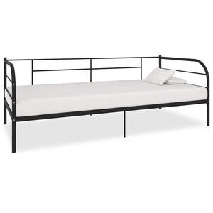 vidaXL Day Bed Frame Black Metal 90x200 cm