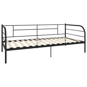 vidaXL Day Bed Frame Black Metal 90x200 cm
