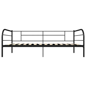 vidaXL Day Bed Frame Black Metal 90x200 cm