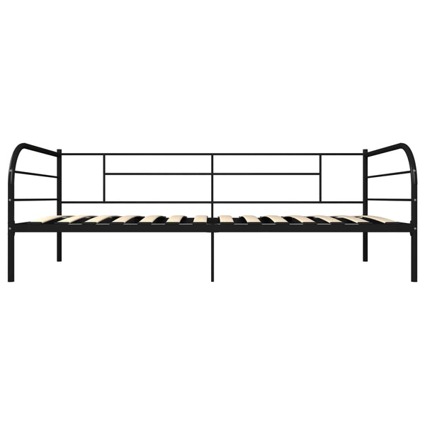 vidaXL Day Bed Frame Black Metal 90x200 cm