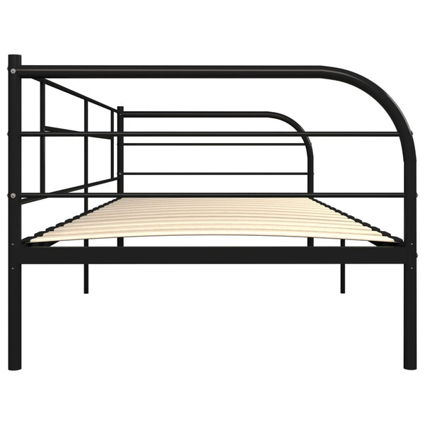 vidaXL Day Bed Frame Black Metal 90x200 cm