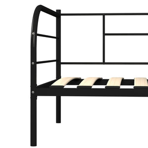 vidaXL Day Bed Frame Black Metal 90x200 cm