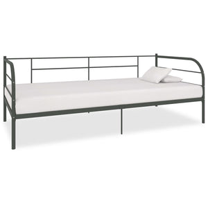 vidaXL Daybed Frame Grey Metal 90x200 cm