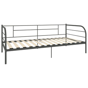 vidaXL Daybed Frame Grey Metal 90x200 cm