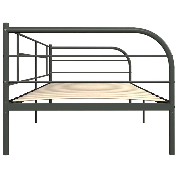 vidaXL Daybed Frame Grey Metal 90x200 cm