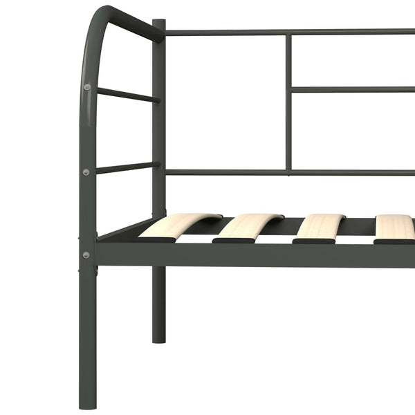 vidaXL Daybed Frame Grey Metal 90x200 cm