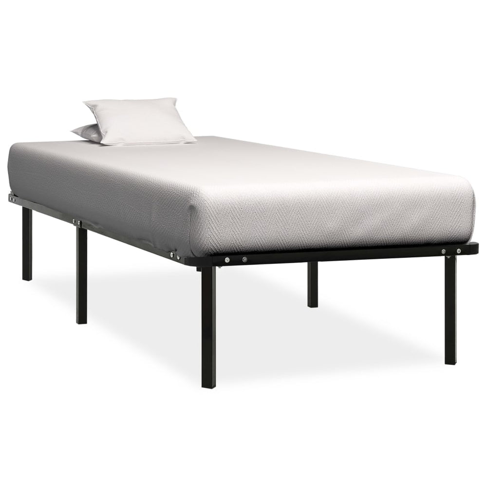 vidaXL Bed Frame Black Metal 90x200 cm