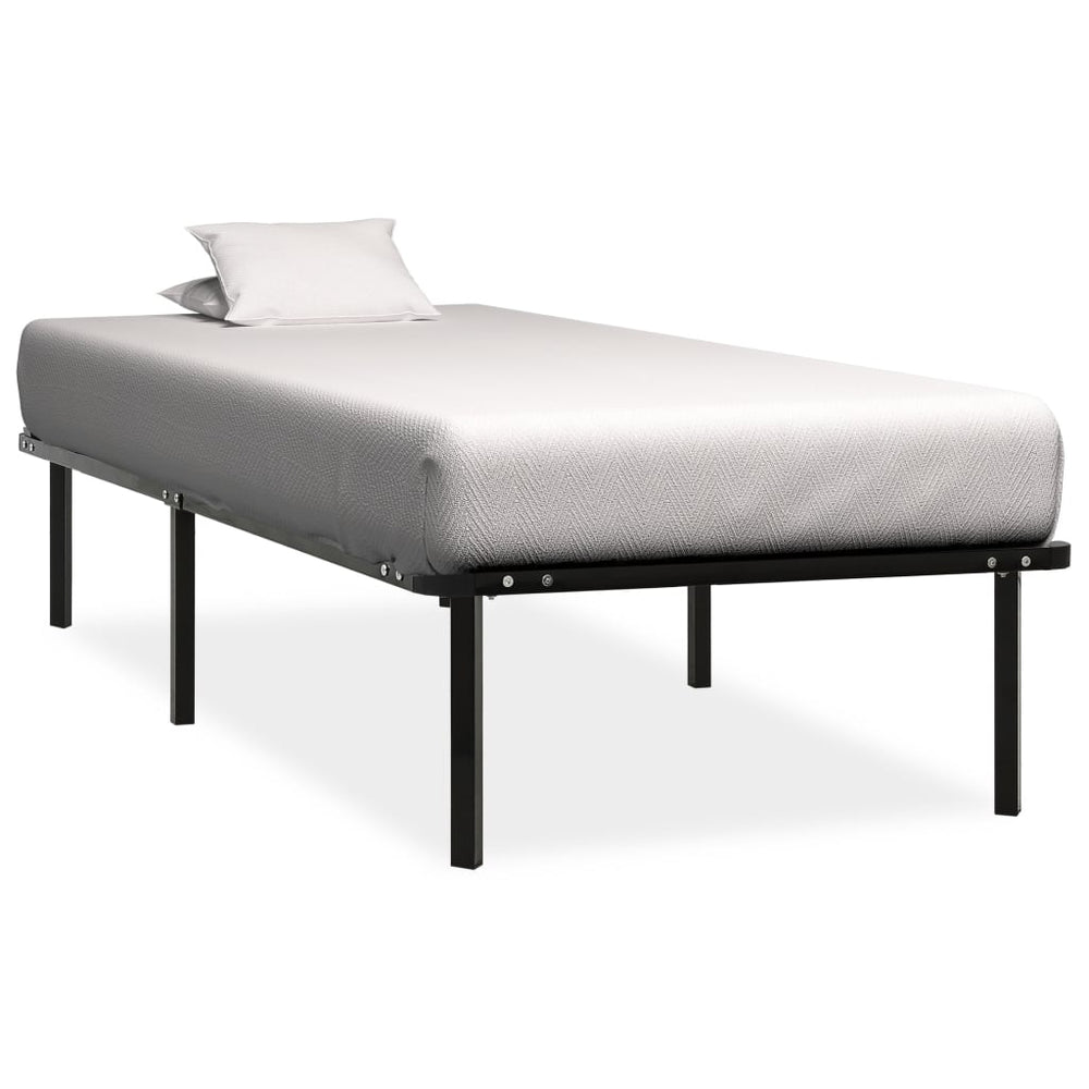 vidaXL Bed Frame Black Metal 100 x 200 cm