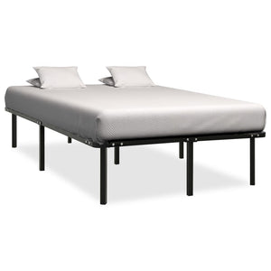 vidaXL Bed Frame Black Metal 140x200 cm