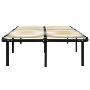 vidaXL Bed Frame Black Metal 140x200 cm