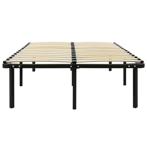 vidaXL Bed Frame Black Metal 140x200 cm