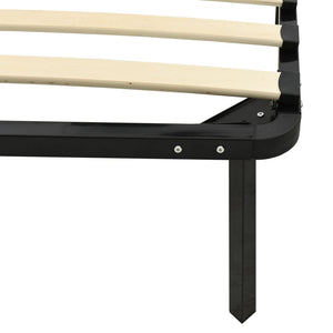 vidaXL Bed Frame Black Metal 140x200 cm