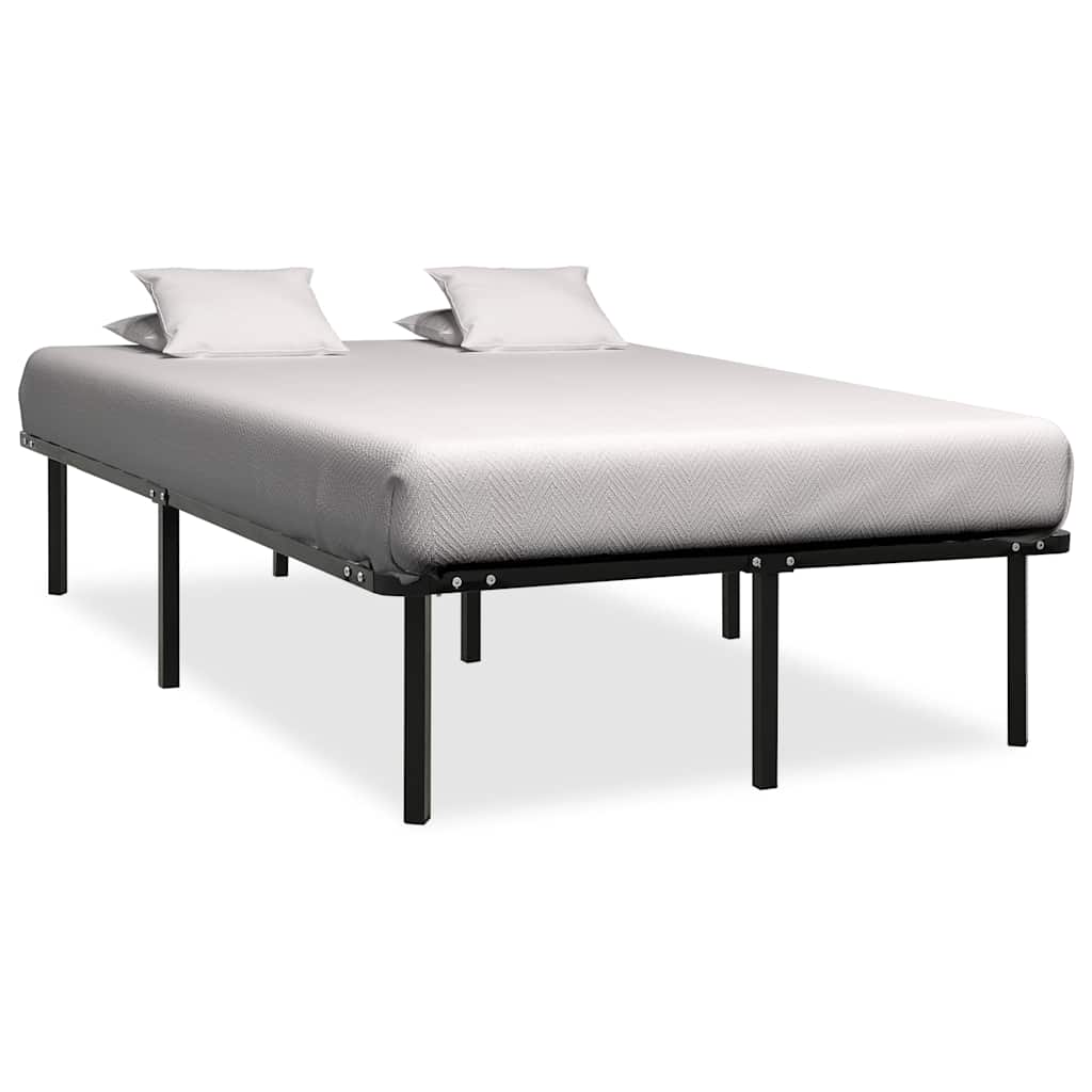 vidaXL Bed Frame Black Metal 160x200 cm