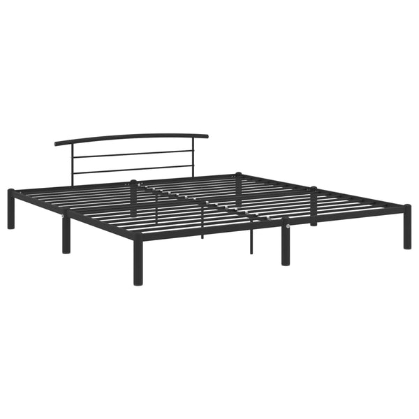 vidaXL Bed Frame Black Metal 200x200 cm