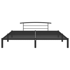 vidaXL Bed Frame Black Metal 200x200 cm