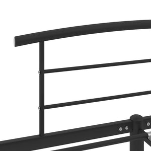 vidaXL Bed Frame Black Metal 200x200 cm