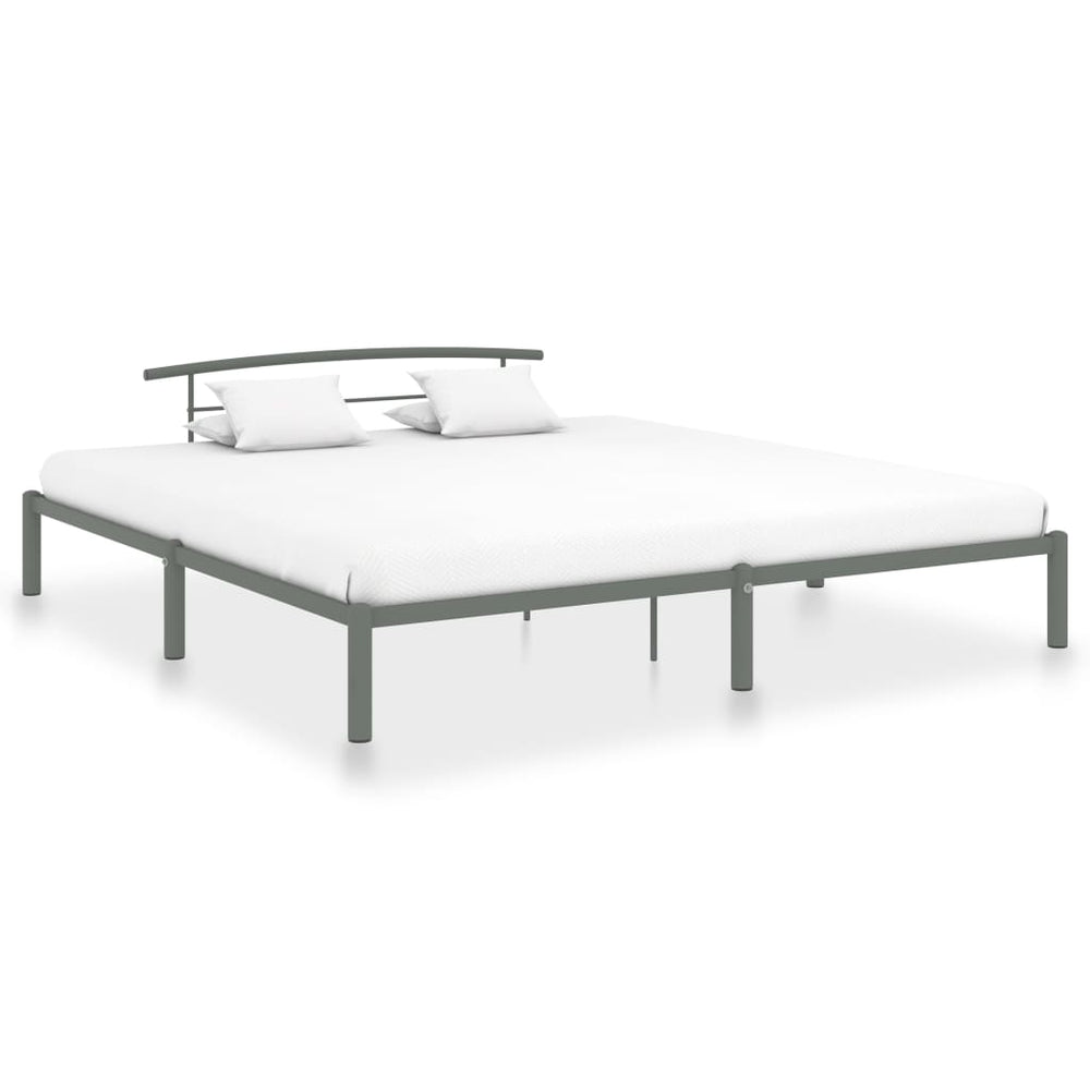 vidaXL Bed Frame Grey Metal 200x200 cm