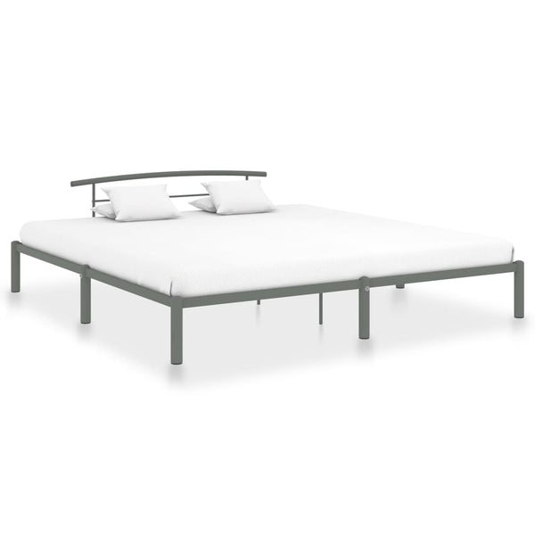 vidaXL Bed Frame Grey Metal 200x200 cm