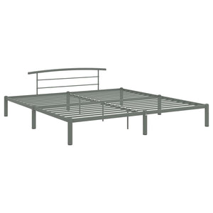 vidaXL Bed Frame Grey Metal 200x200 cm