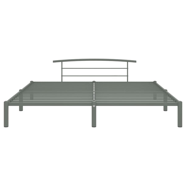 vidaXL Bed Frame Grey Metal 200x200 cm