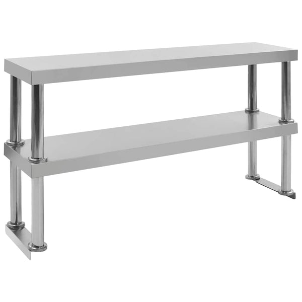 vidaXL Kitchen Work Table with Upstand 120x60x93 cm Stainless Steel