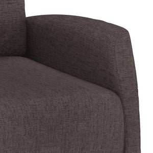 vidaXL Massage Recliner Dark Brown Fabric