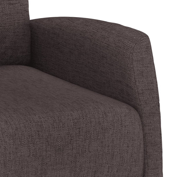 vidaXL Massage Recliner Dark Brown Fabric
