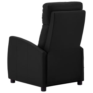 vidaXL Massage Chair Black Faux Leather