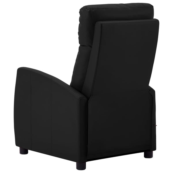 vidaXL Massage Chair Black Faux Leather