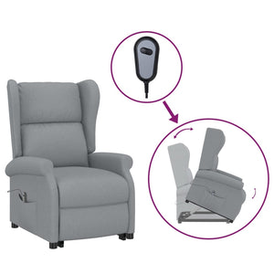 vidaXL Recliner Light Grey Fabric