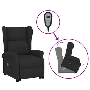 vidaXL Recliner Black Fabric