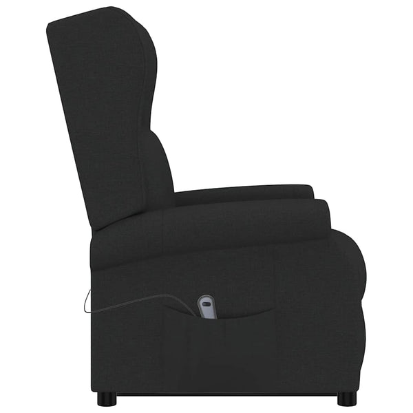 vidaXL Recliner Black Fabric